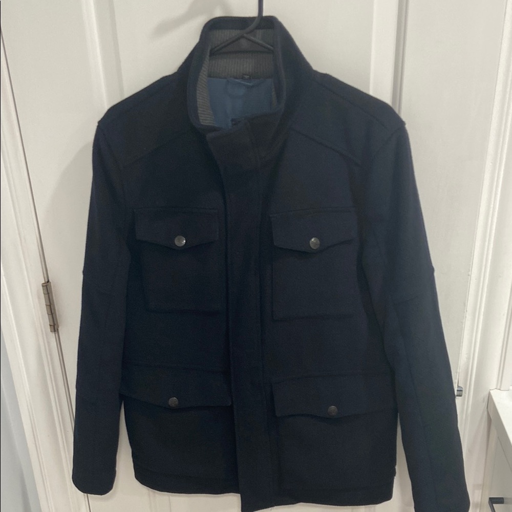Hart Schaffner Marx Black Military Field Jacket